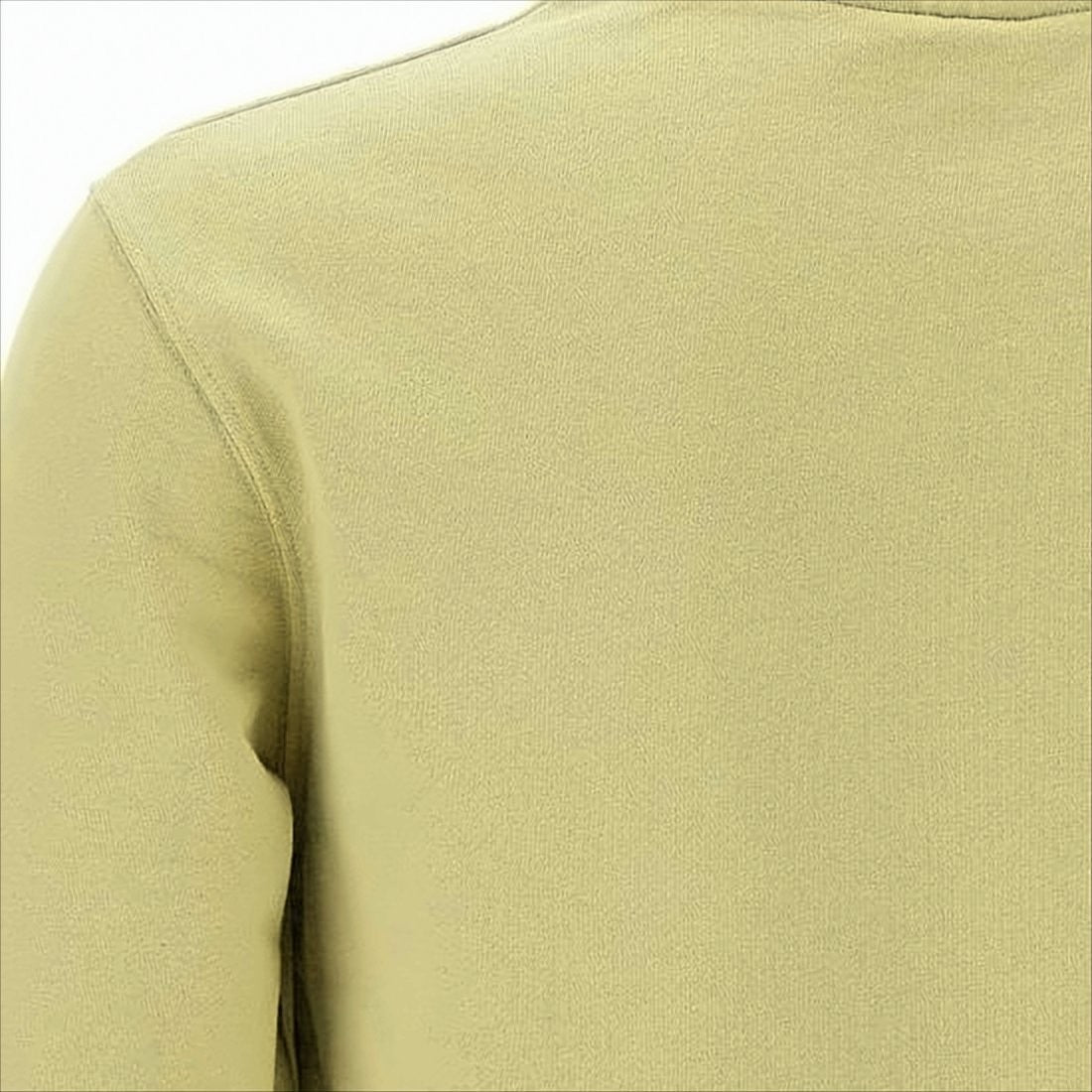 Maison Kitsuné Long-Sleeve Crewneck Sweatshirt In Light Olive With Embroidered Fox Emblem