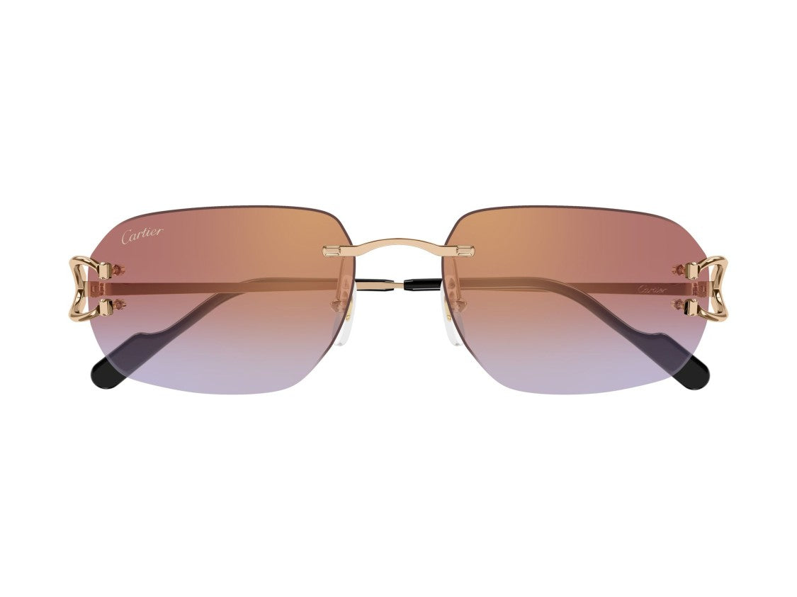 Cartier Gold-Tone Ct0468s Gradient Rimless Sunglasses