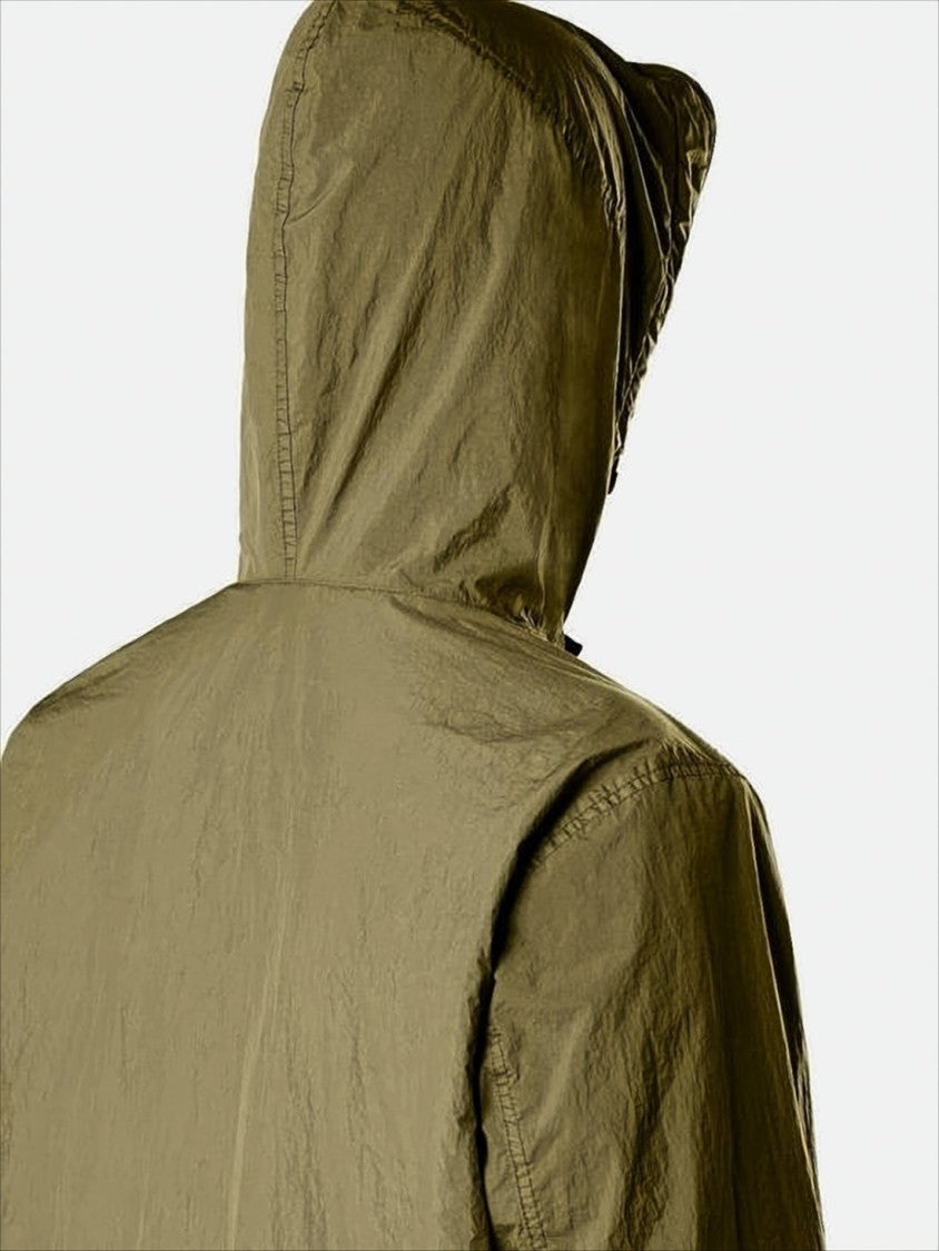 Stone Island Crinkled Nylon Wind-Resistant Hooded Jacket