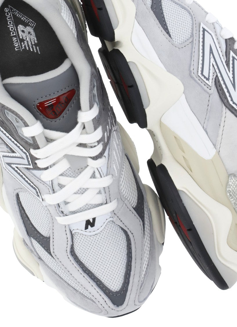 New Balance Grey 9060 Abzorb Leather-Fabric Sneakers