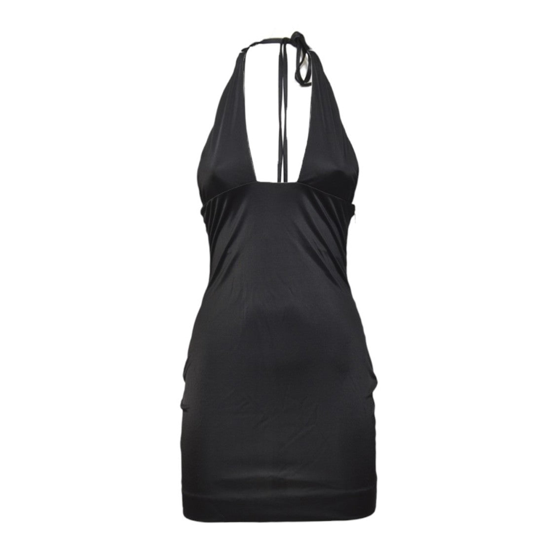 Dsquared2 Black Viscose Jersey Dress With Neckline