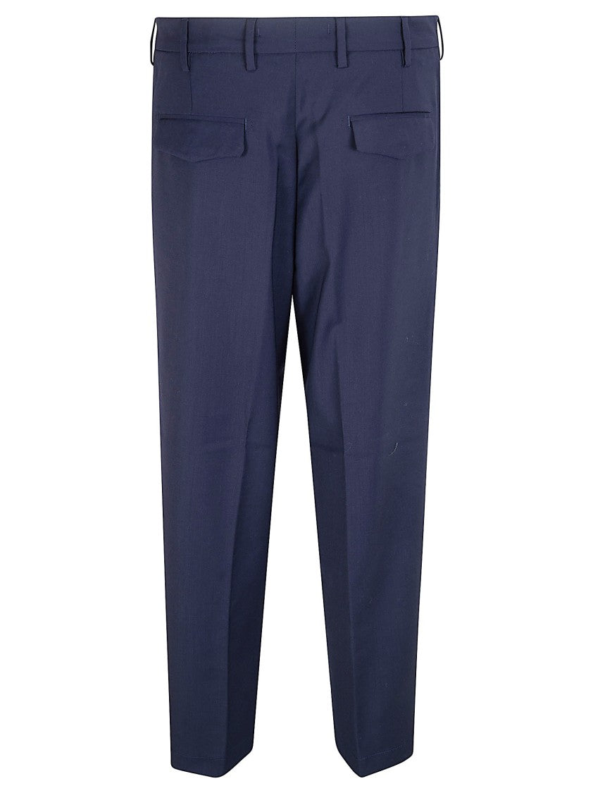 Myths Tailored Straight Leg Trousers With Button Closure And Pleated Front
