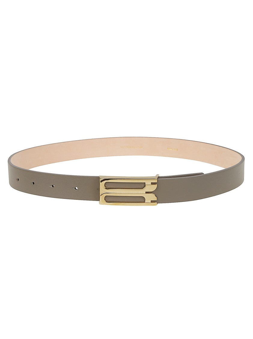 Victoria Beckham Dorian Frame Smooth Leather Gold Buckle Belt