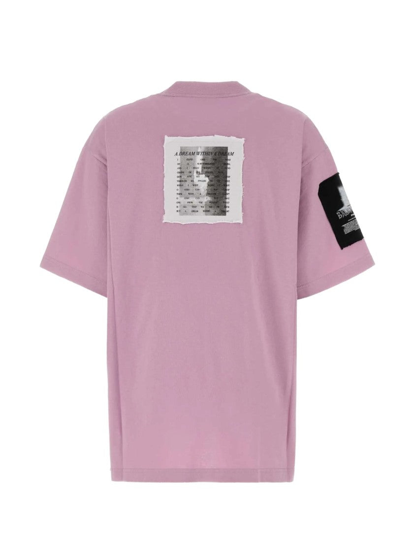 Balenciaga Medium Fit T-Shirt With Artistic Patches And Relaxed Silhouette