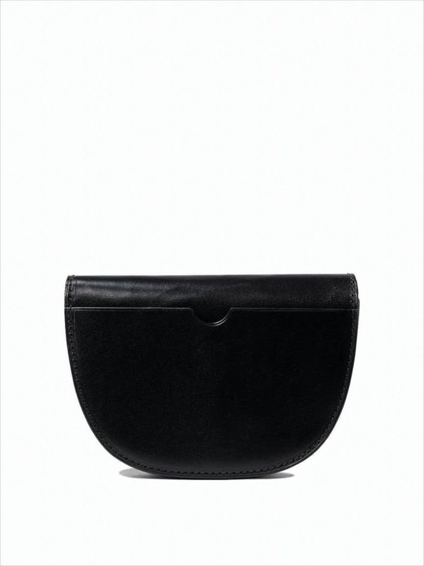 Kaptain Sunshine Black Cowhide Leather Crossbody Bag