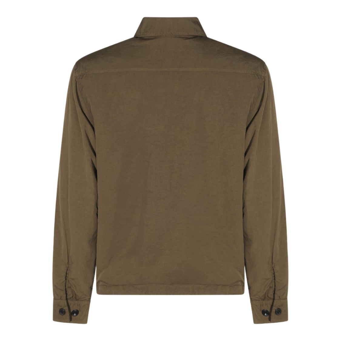 C.P. Company Structured Brown Casual Shirt With Classic Collar
