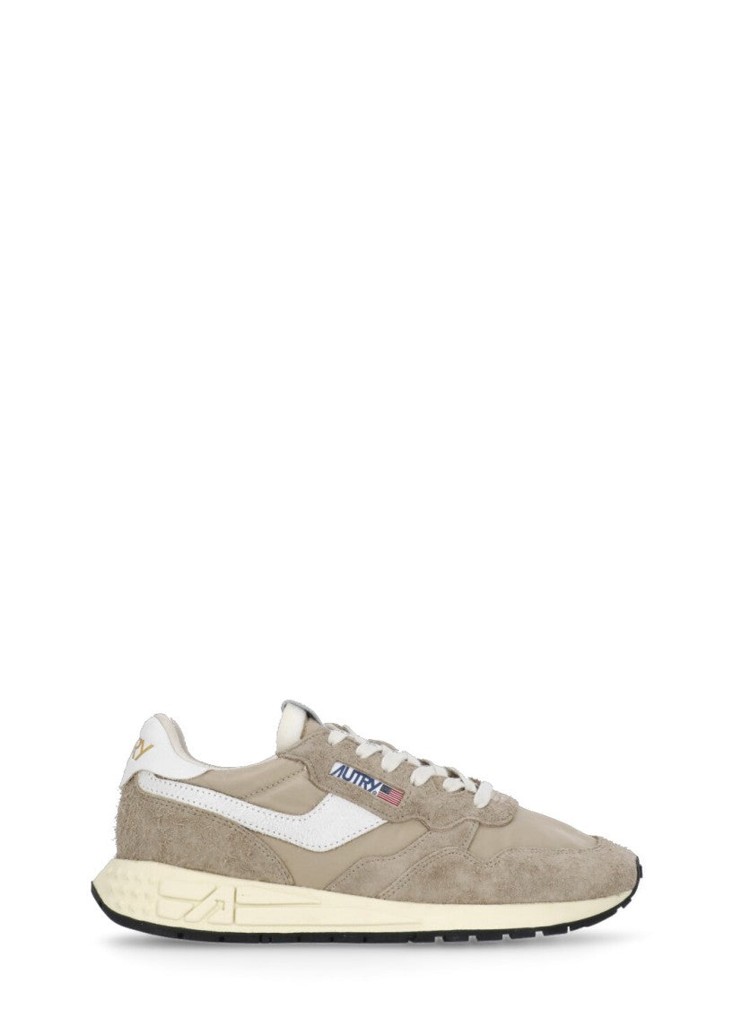 Autry Beige Reelwind Low Suede Sneakers