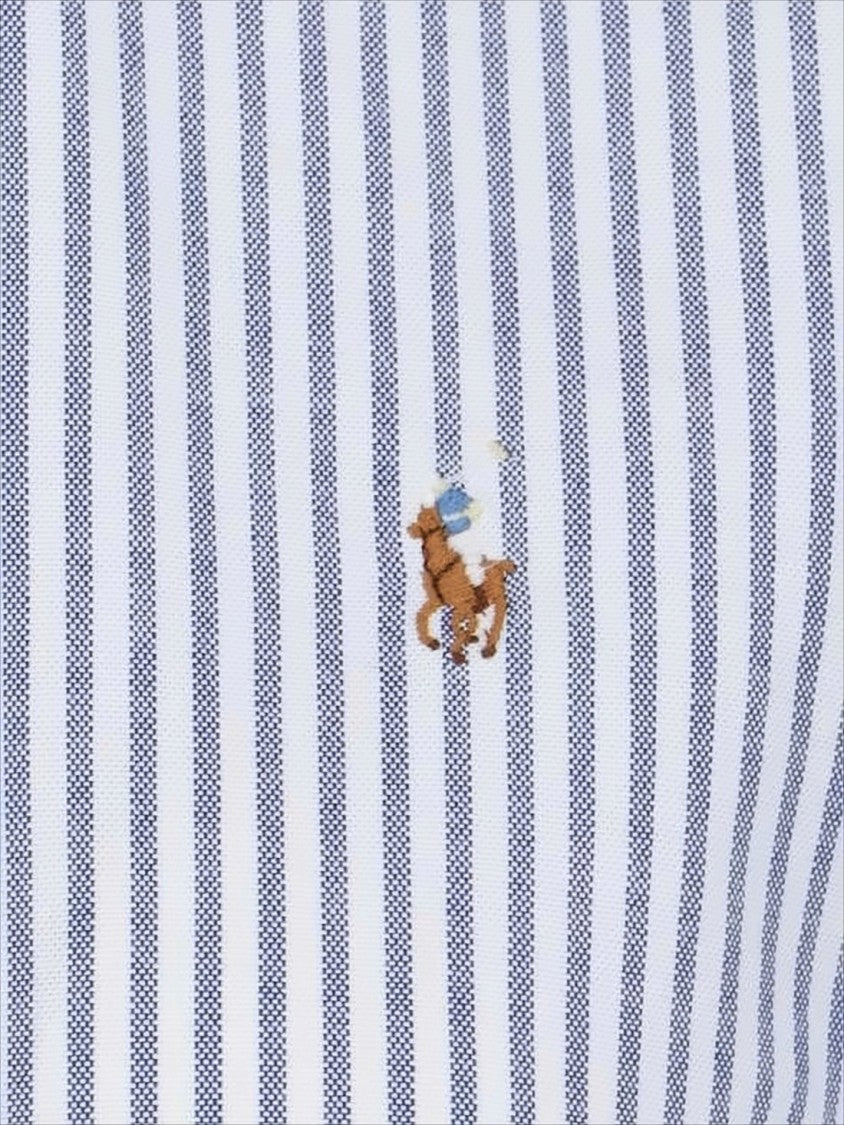 Polo Ralph Lauren Vertical Blue And White Striped Button-Down Shirt