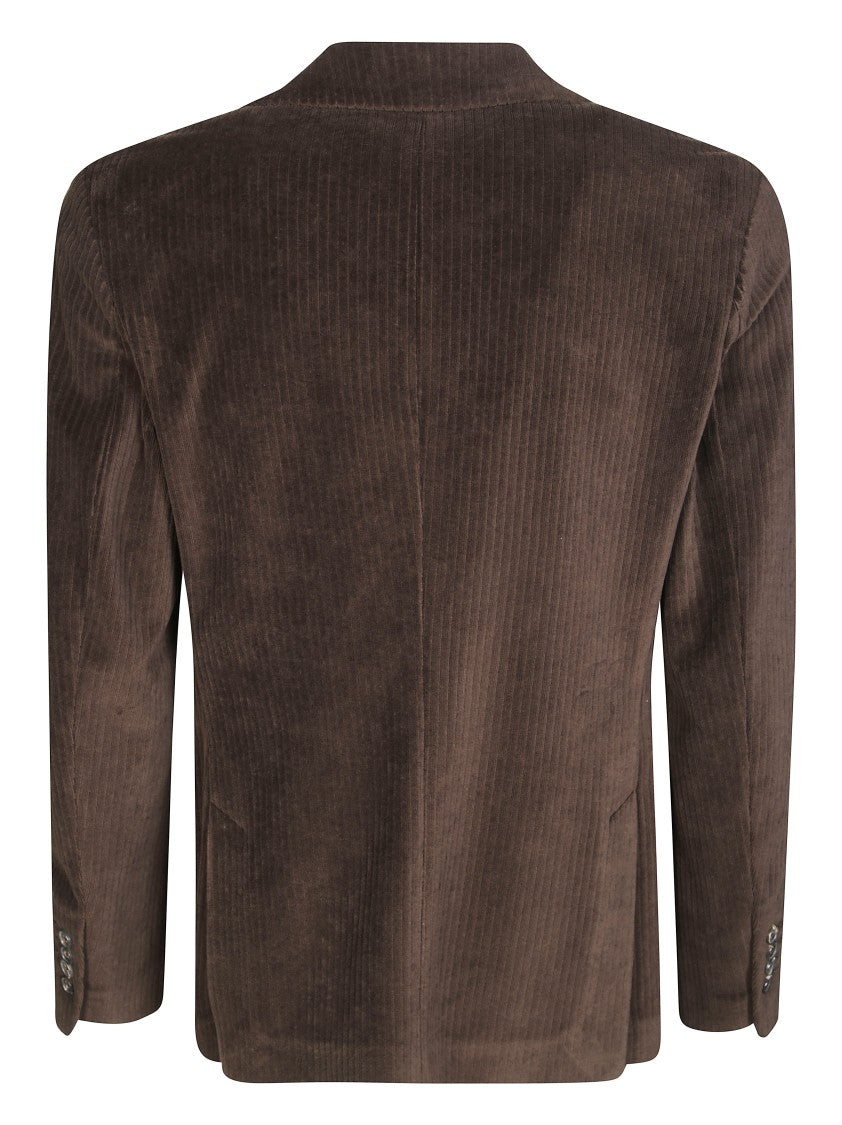 Circolo Ribbed Corduroy Double Button Blazer