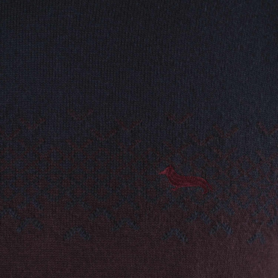 Harmont & Blaine Gradient Knit Sweater With Embroidered Logo