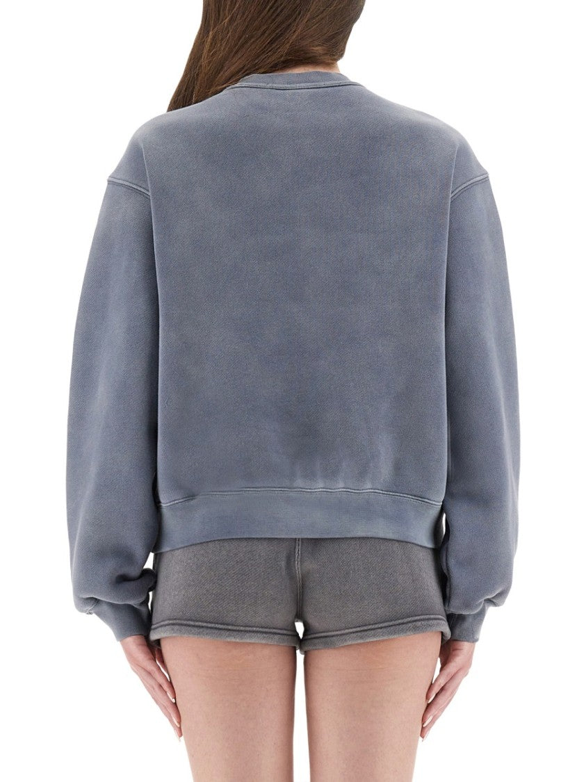 T By Alexander Wang Relaxed Fit Grey Sweatshirt