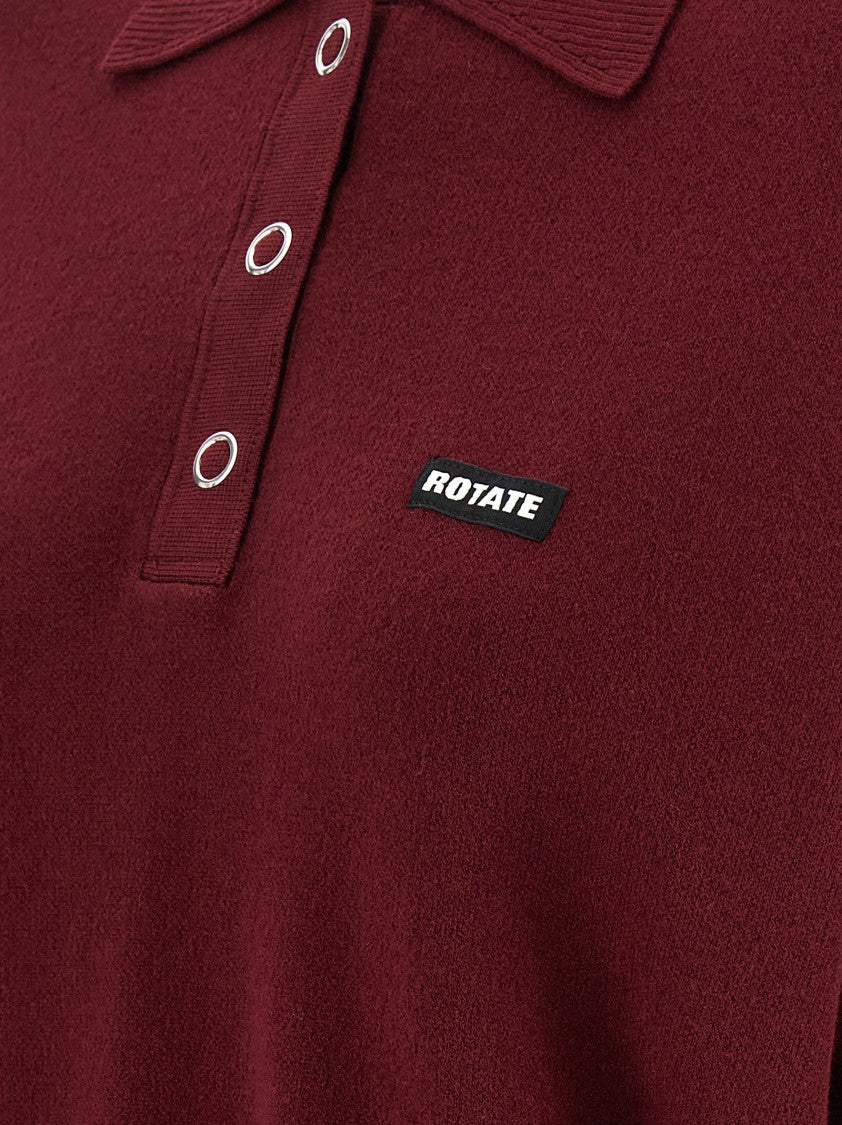Rotate Birger Christensen 'Slinky Knit' Polo Shirt
