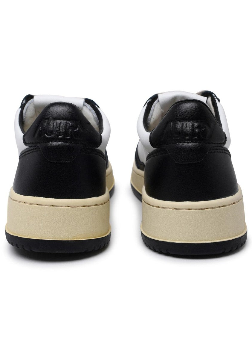 Autry Black And White Leather Medalist Sneakers
