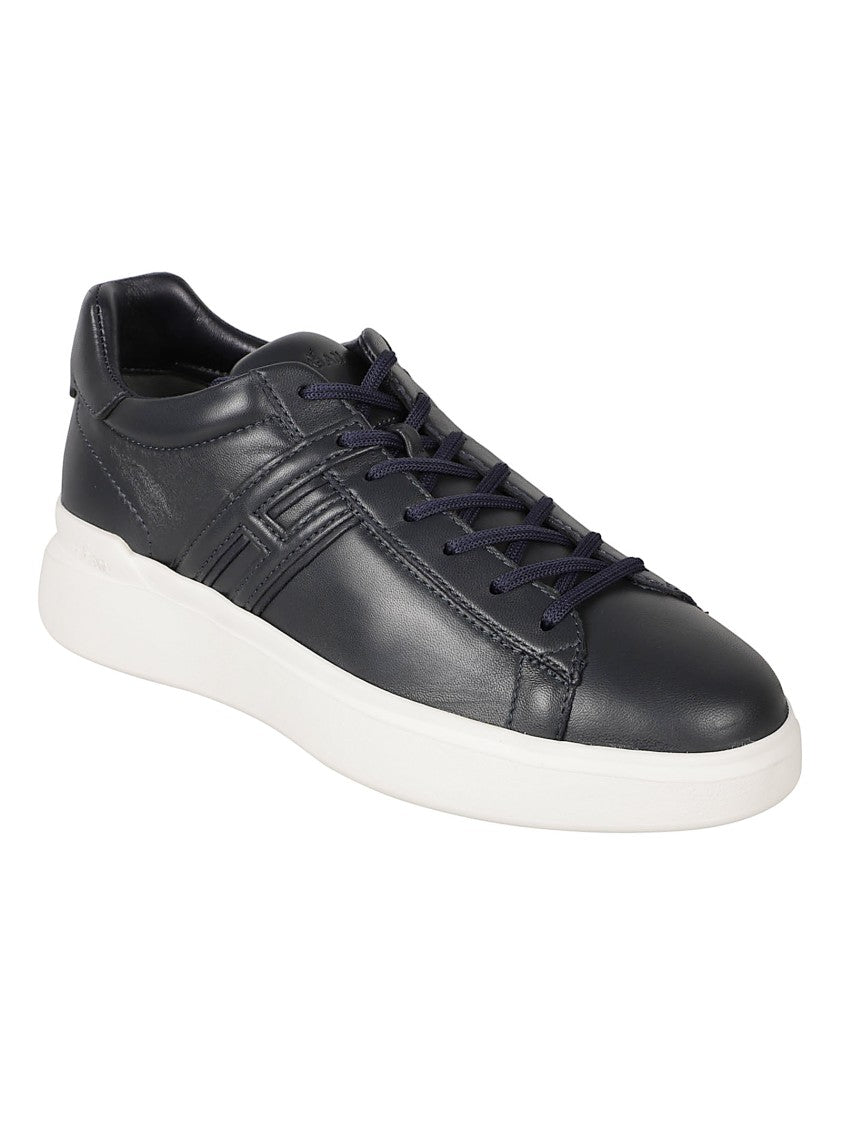 Hogan Low-Top Smooth Leather Sneakers With Tonal Embossed Logo