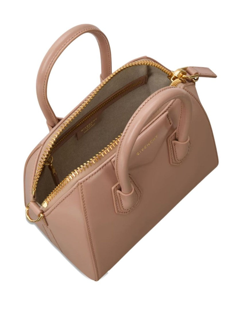 Givenchy Structured Gold Hardware Silk Top Bag