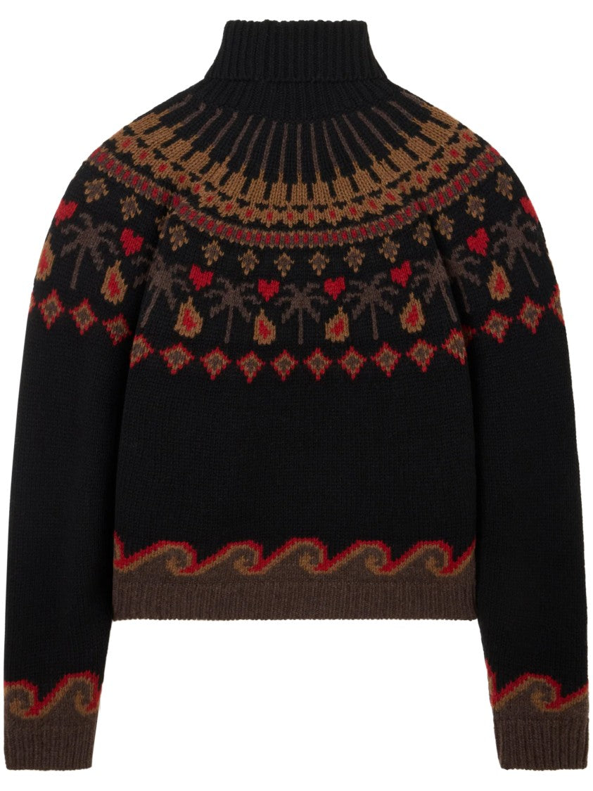 Alanui Sweet Winter Turtleneck Patterned Sweater