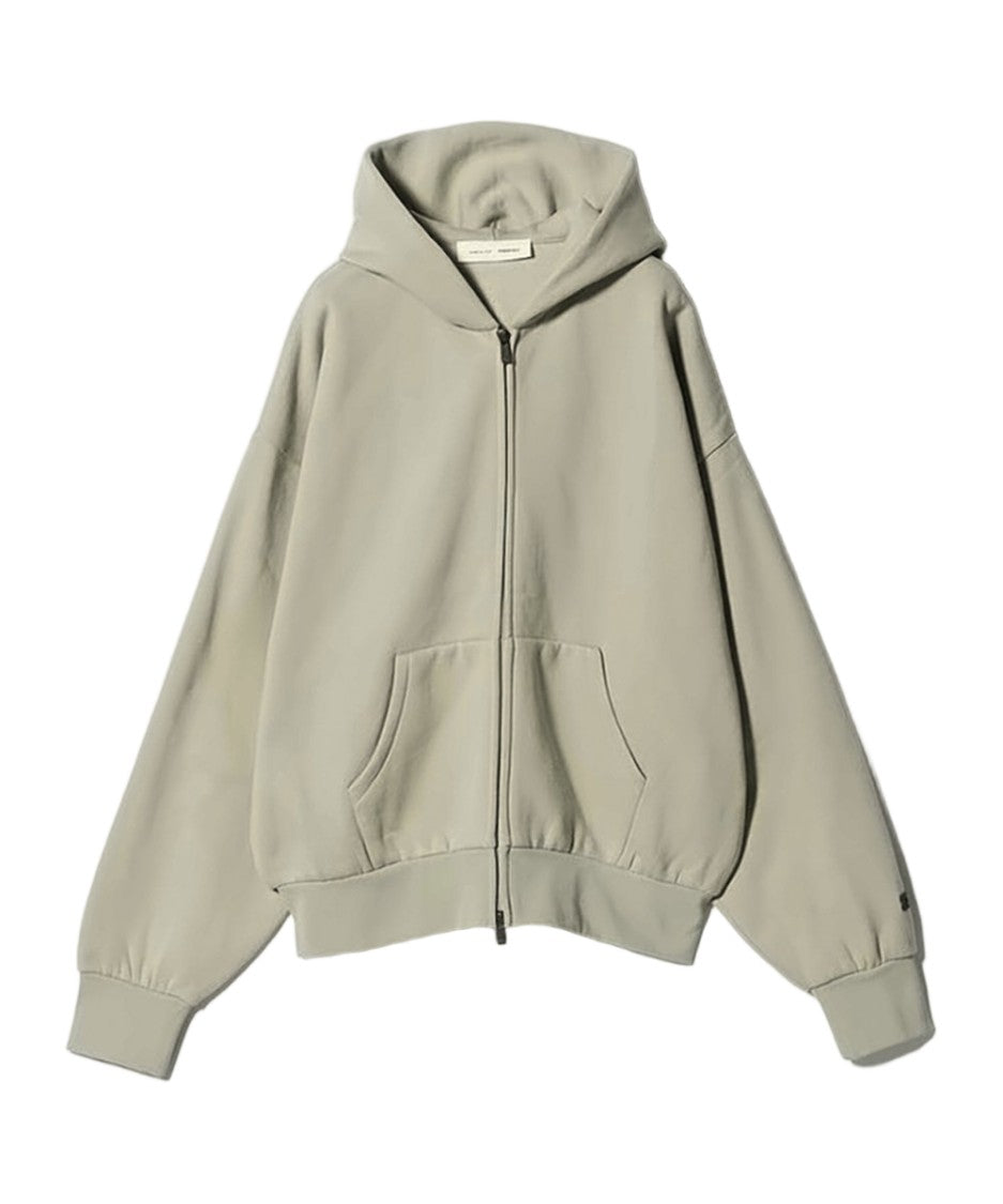 Fear Of God Relaxed Fit Zip-Up Hoodie With Graphic Print