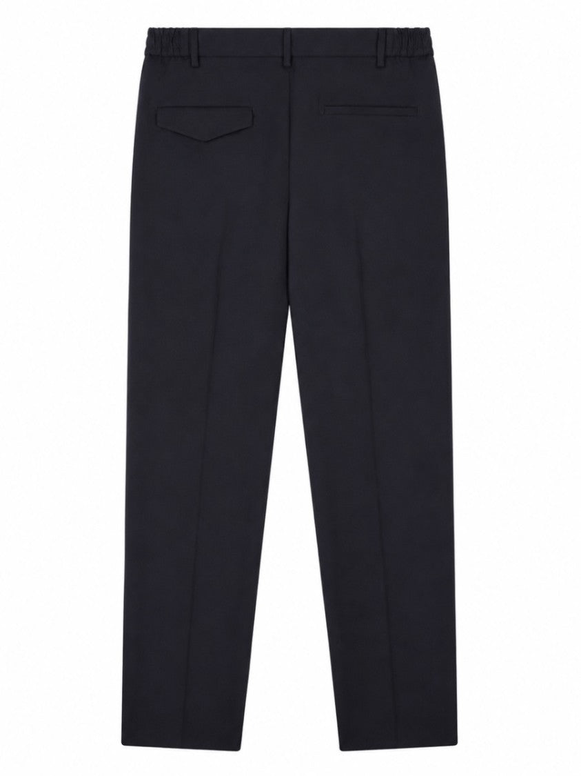 Tagliatore Tailored Blue Trousers With Structured Waistband