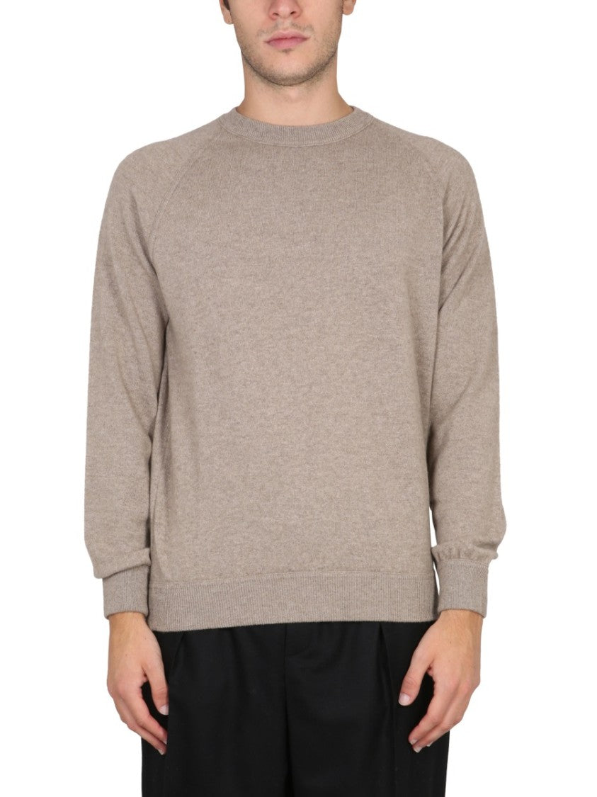 Drumohr Cashmere Sweater With Cross-Neck Design