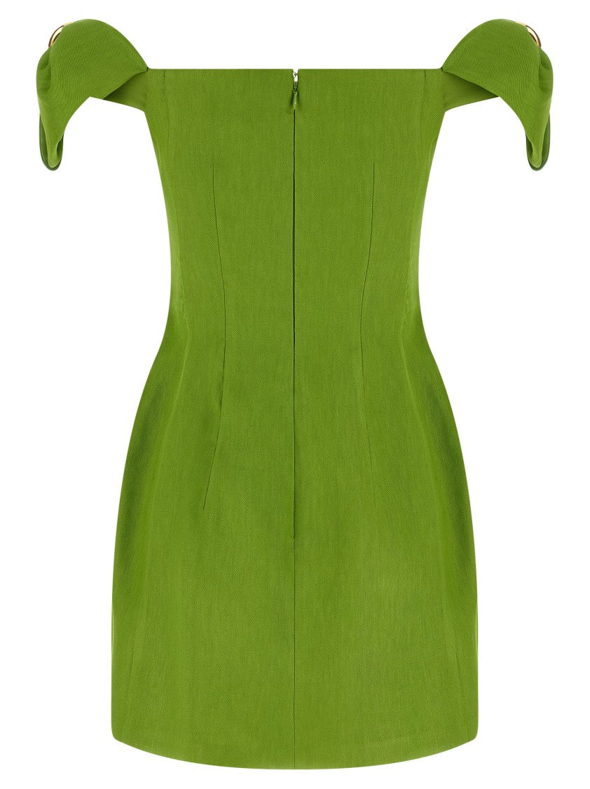 Elisabetta Franchi Amphora Mini Dress With Bow-Detail Sleeves