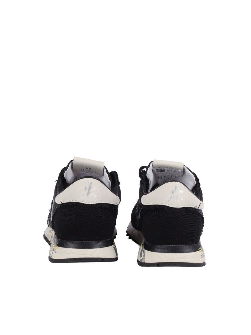 Premiata Black Sneakers With Textured Upper
