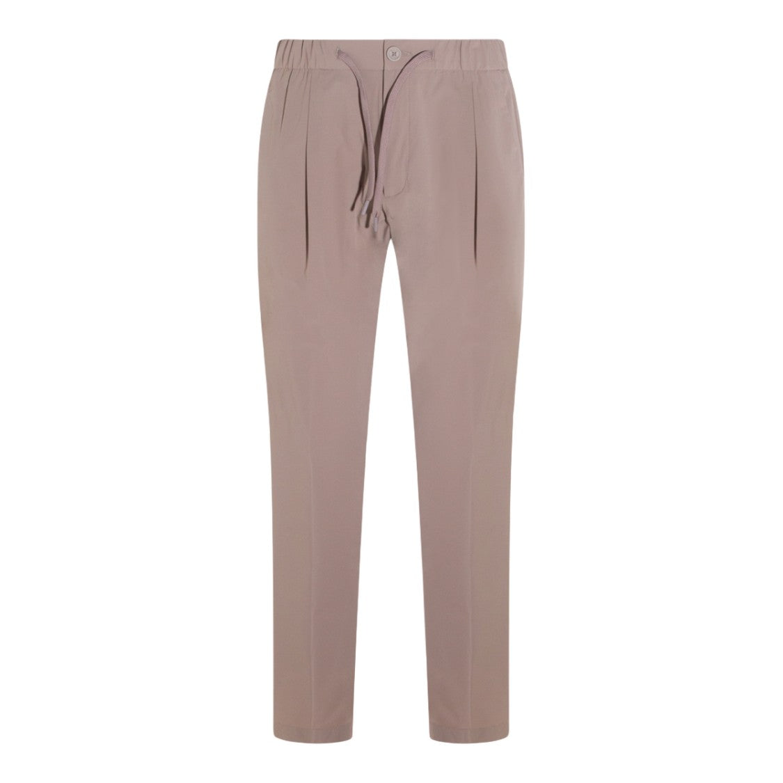 Herno Tailored Dove Grey Trousers With Straight Leg Design