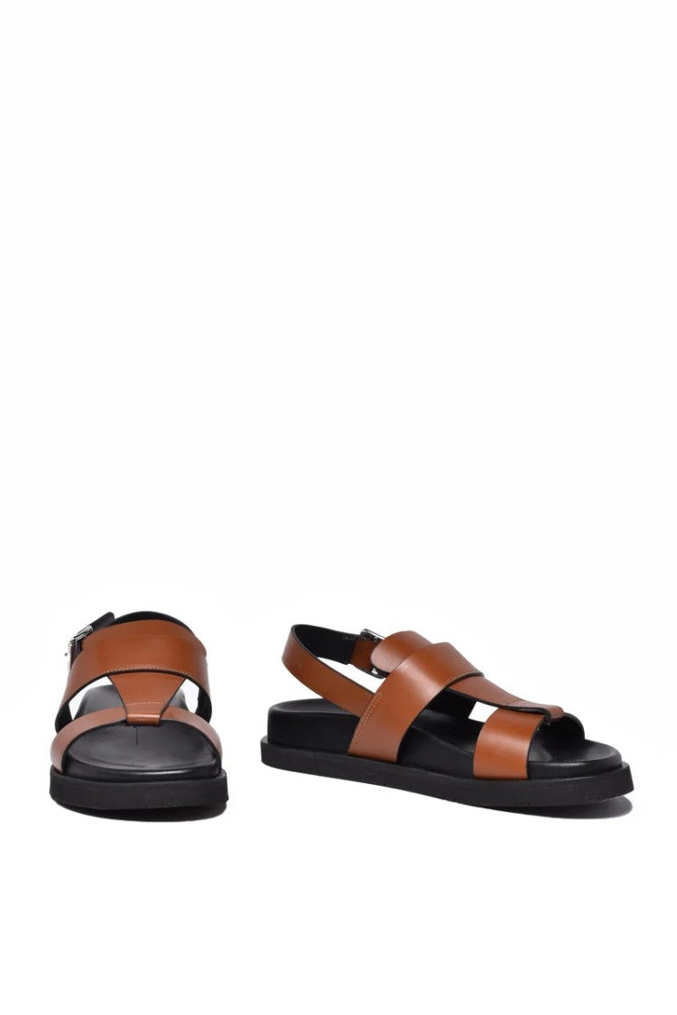 Guglielmo Rotta Leather Sandal - Brown