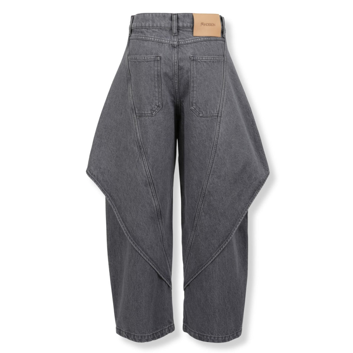 J. W. Anderson Cropped Sculptural Jeans With Artistic Silhouette