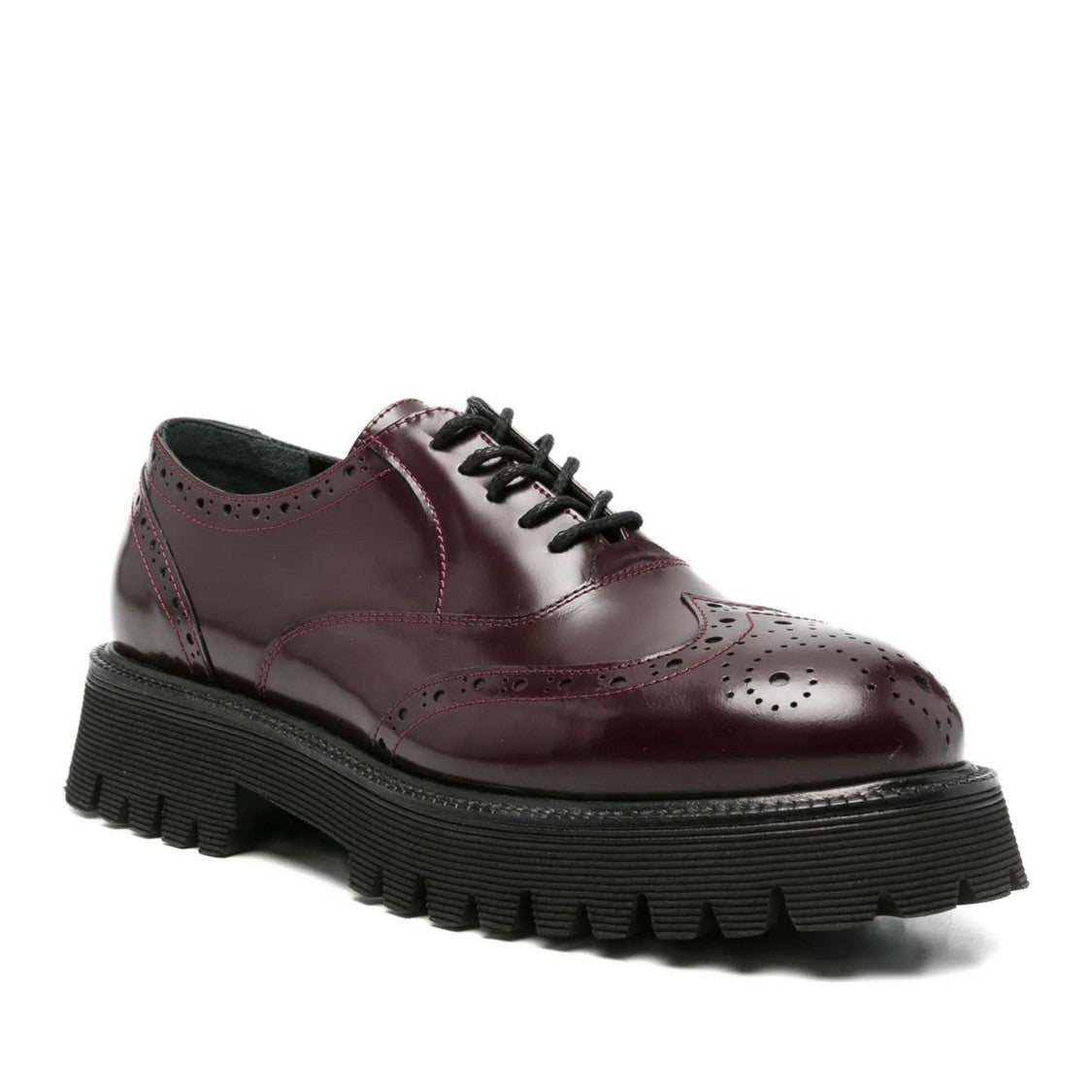 Adrianna Feretti Red Polished Brogue Shoes