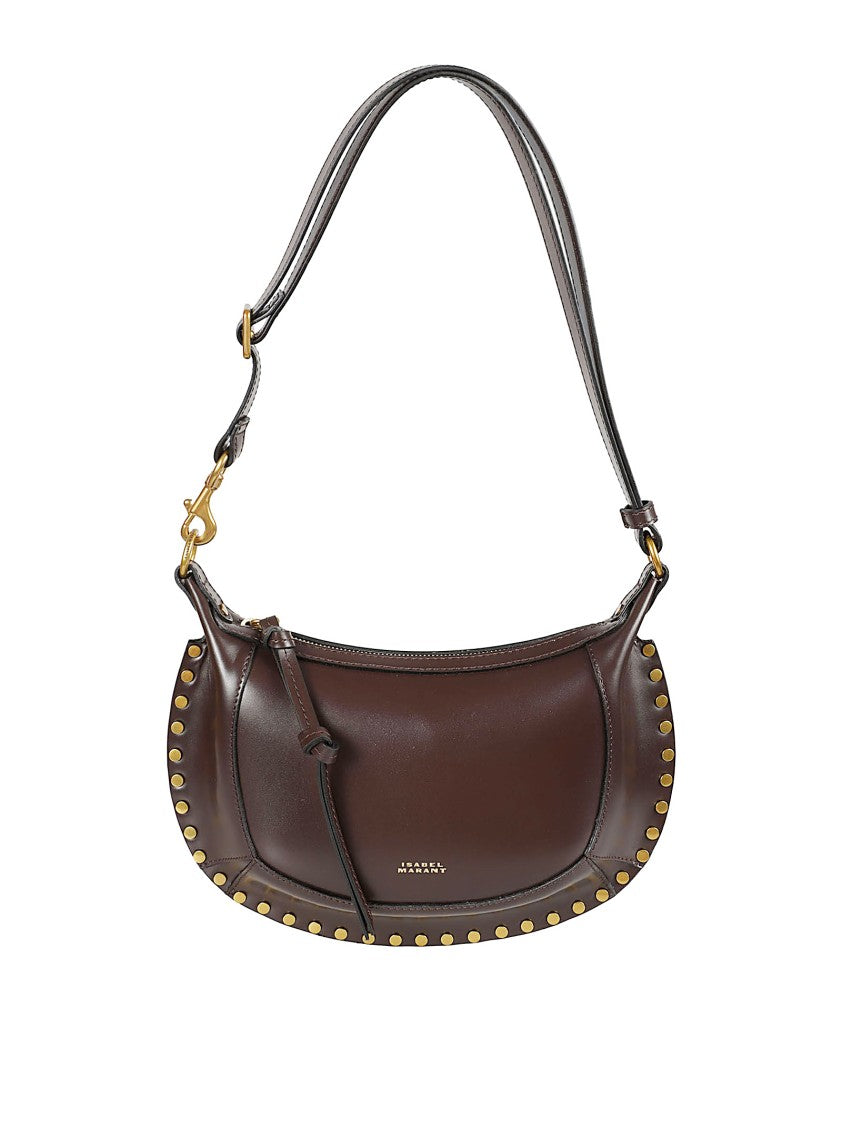 Isabel Marant Leather Crescent Bag With Gold-Tone Studs