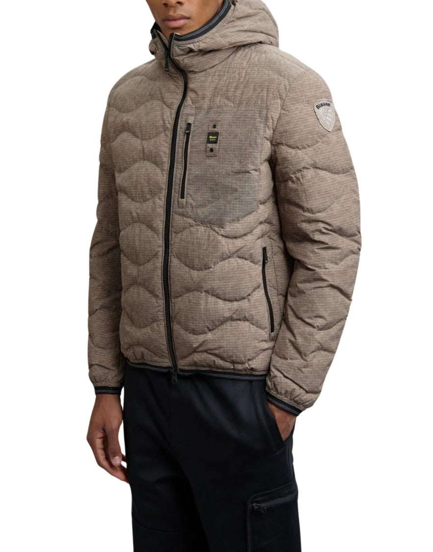 Blauer Wave-Quilted Water-Repellent Bomber Jacket
