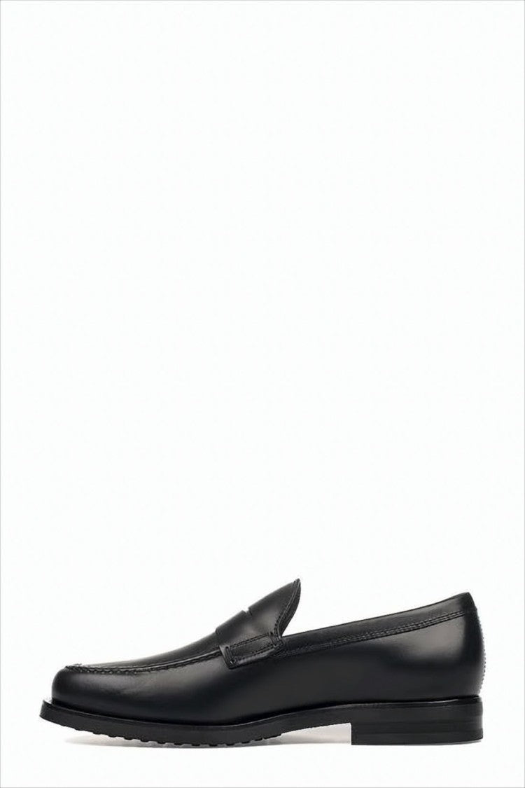 Tod's Black Leather Loafers With Classic Penny Strap