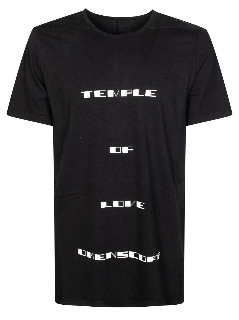 Drkshdw Level T Black Distorted Text Cotton T-Shirt