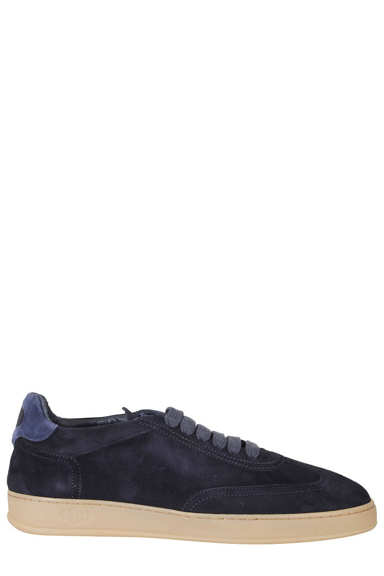 Soldini Blue Akira Amalfi Suede Low-Top Sneakers