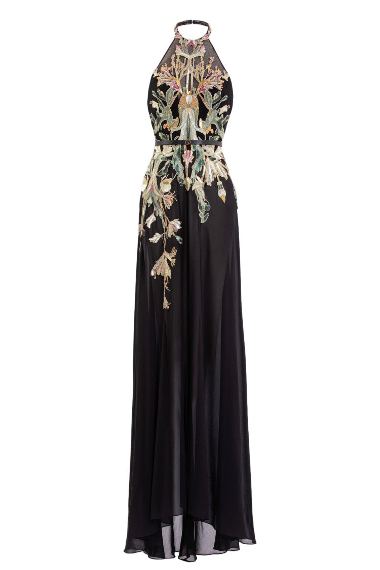 Saiid Kobeisy Embroidered Georgette Dress