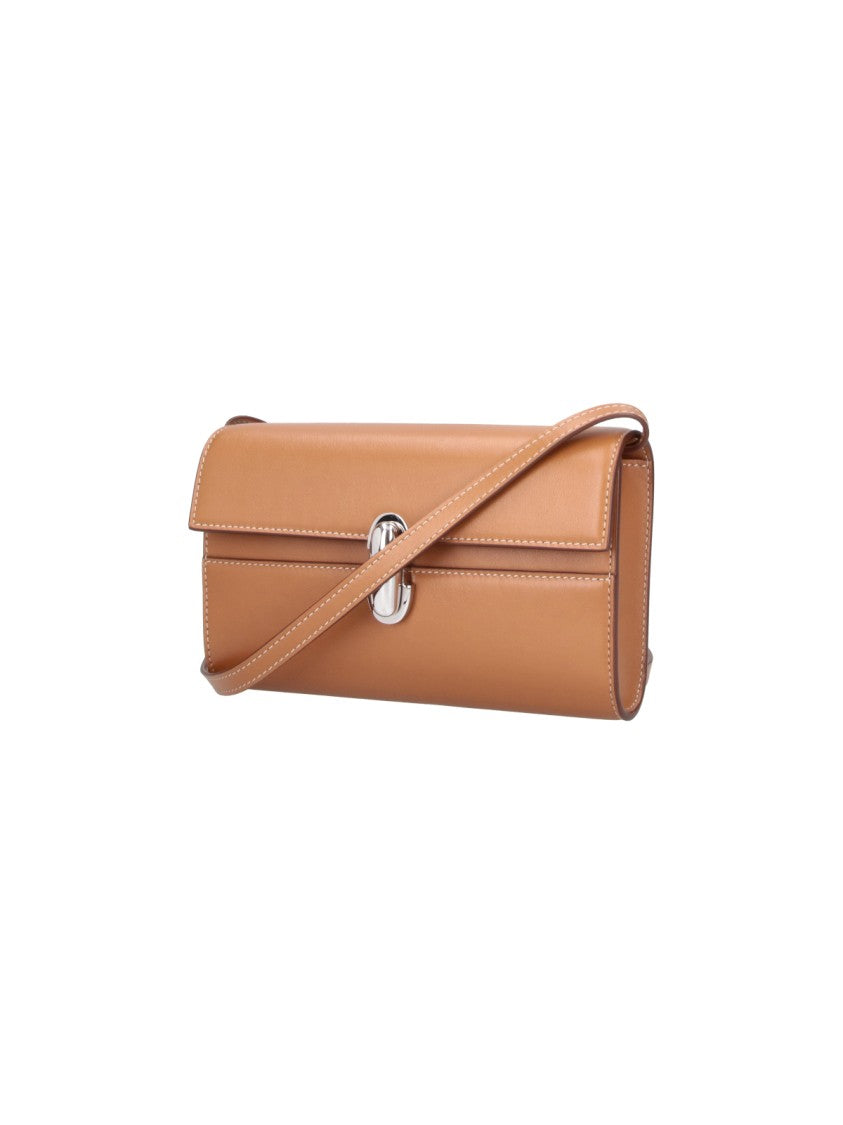 Savette Mini Rectangular Shoulder Bag In Smooth Calf Leather