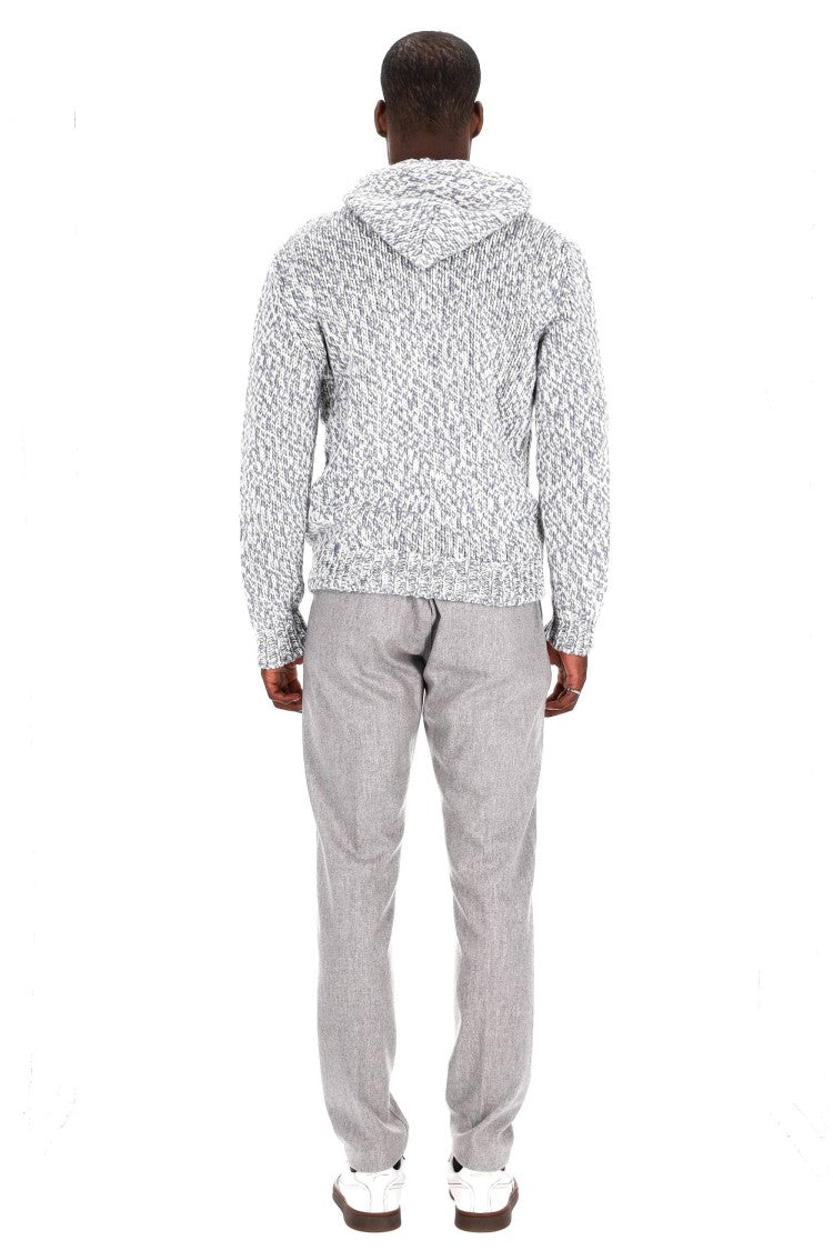 Eleventy Mouliné Full Zip Cashmere Hoodie