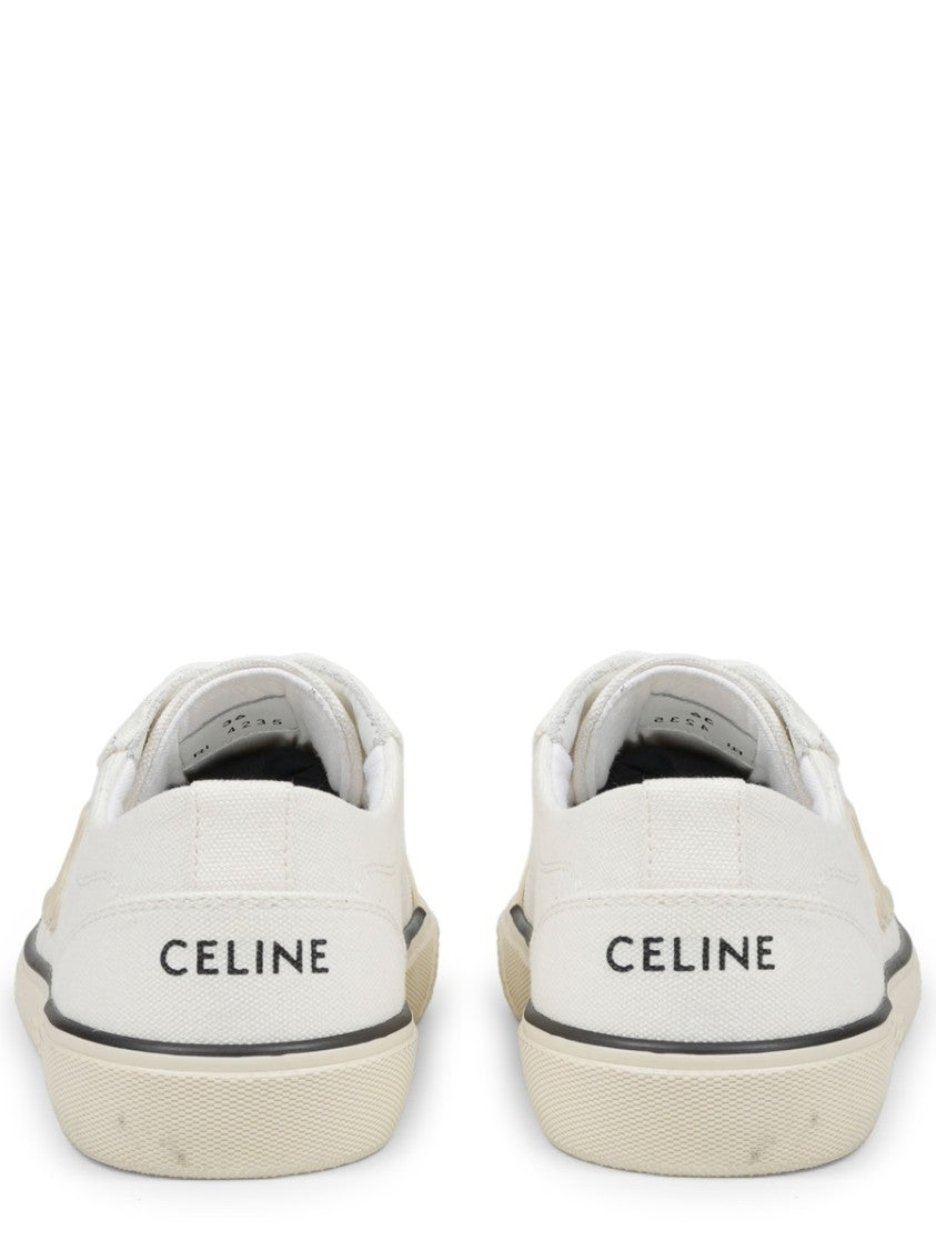 Celine Alan Embroidered Logo Cotton Sneakers