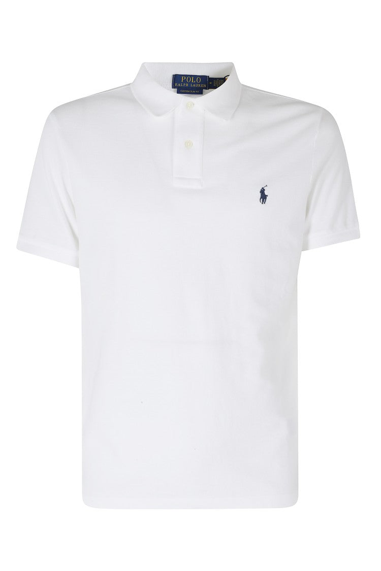 Polo Ralph Lauren White Slim Fit Short Sleeve Embroidered Logo Cotton Polo Shirt