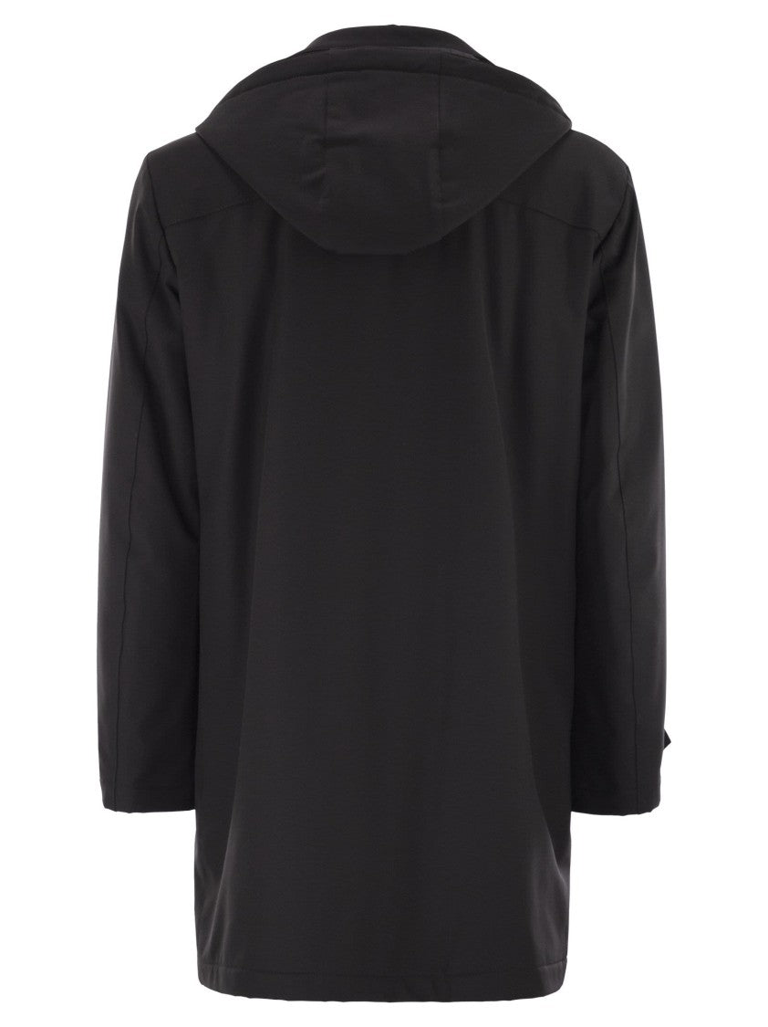 Fay Morning Coat Travel In Jersey Stretch