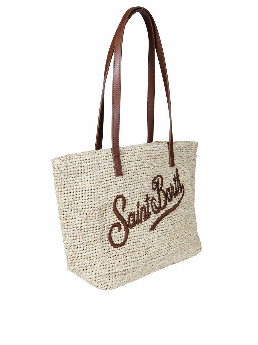 Mc2 Saint Barth Raffia City Mini Sea Charm Tote Bag