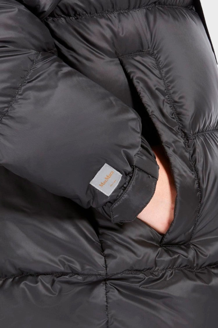 Max Mara Black Seia Hooded Polyester Puffer Jacket