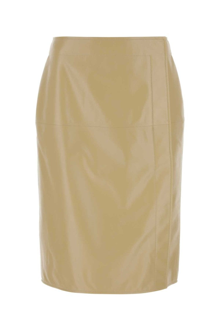 Bottega Veneta Beige Leather Skirt