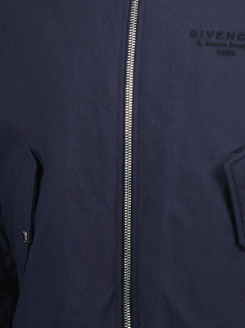 Givenchy Twisted Arms Boxy Cropped Bomber Jacket