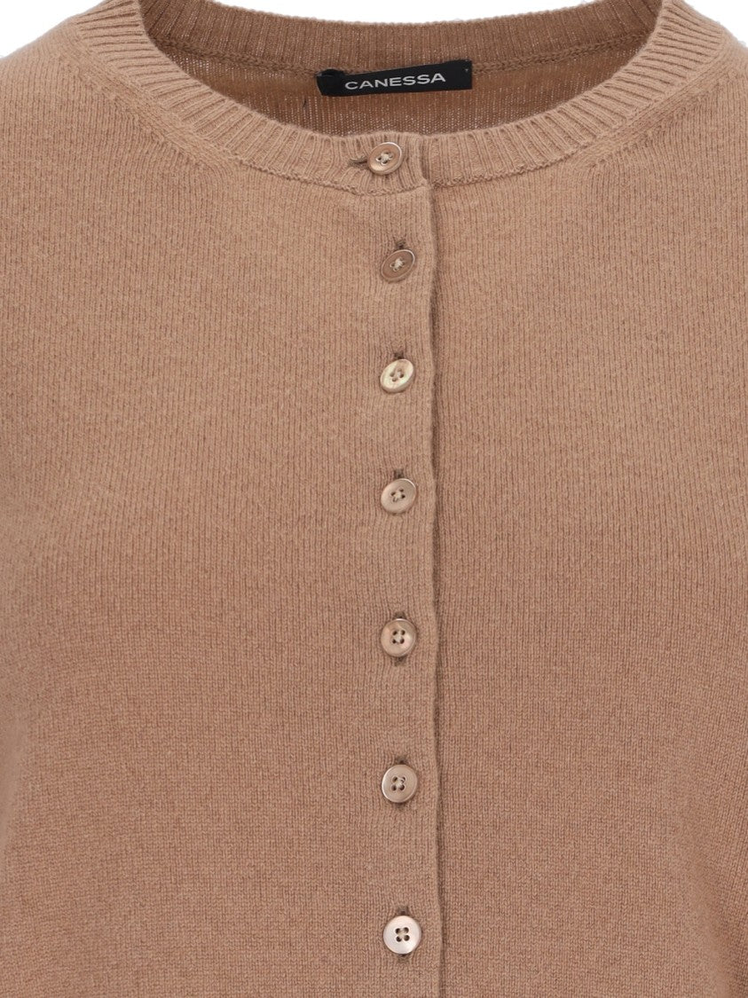 Canessa "Cashmere Twinset" Brown Cardigan