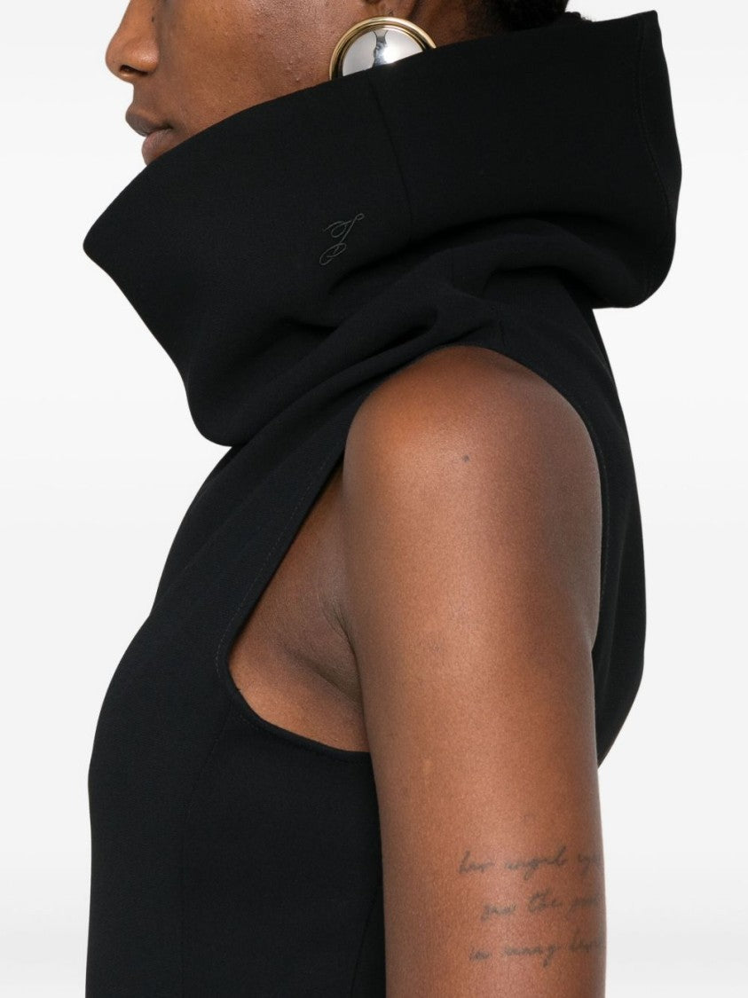 Jacquemus Sleeveless Black Midi Dress
