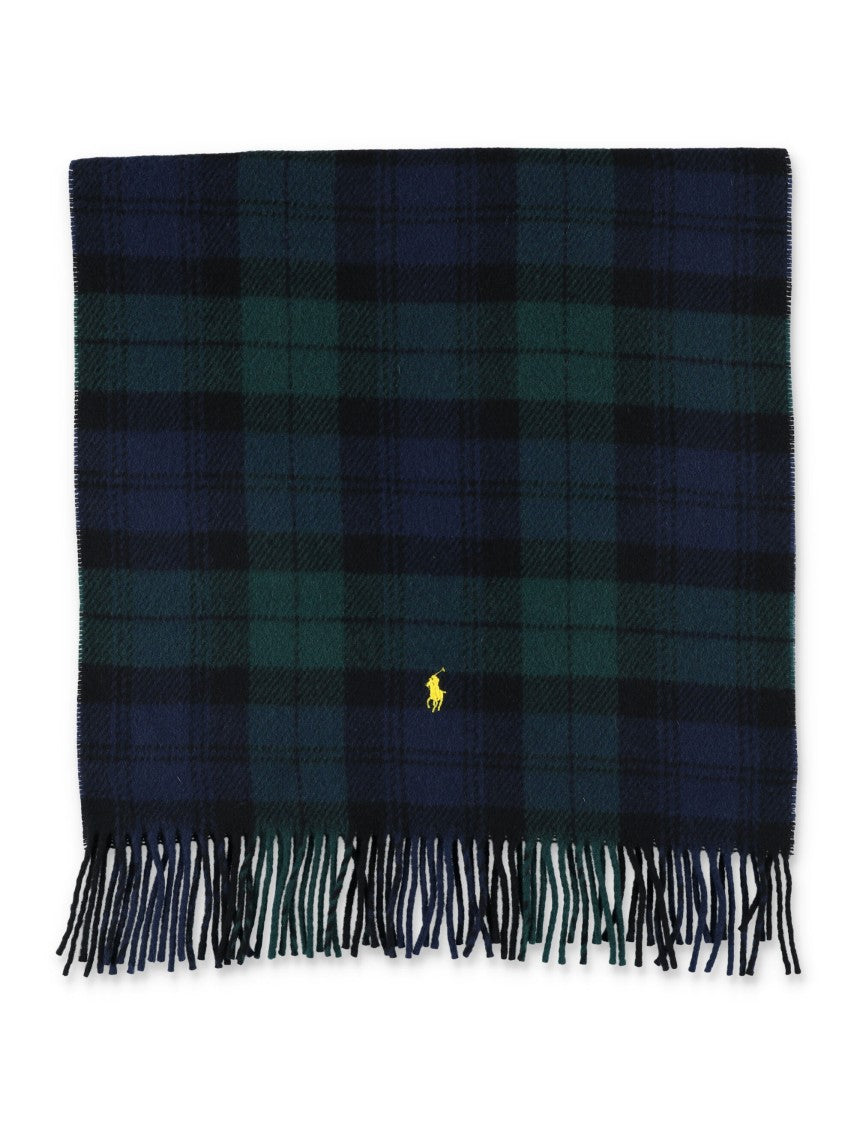 Polo Ralph Lauren Tartan Pattern Wool Scarf