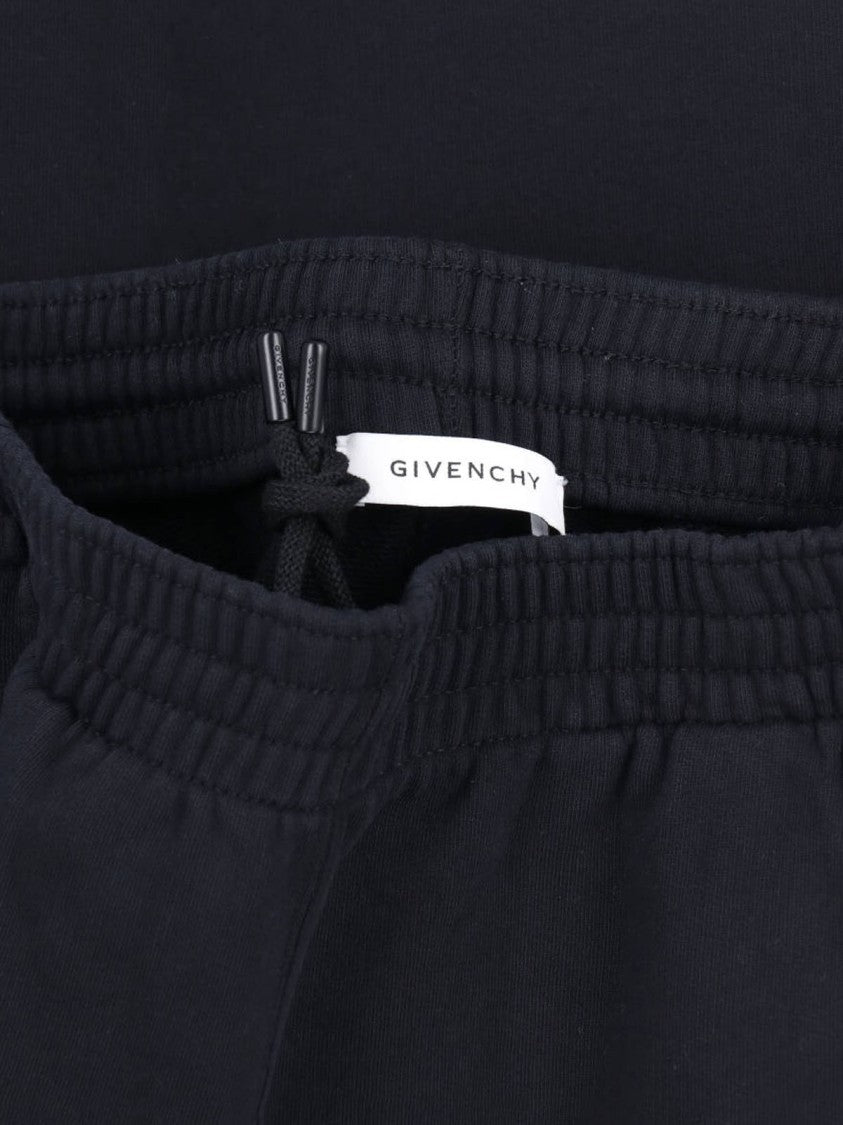 Givenchy Black Elastic Waist Cotton Sweatpants