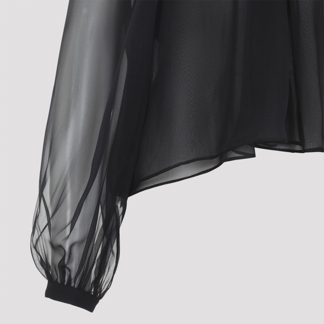 Alberta Ferretti Black Silk Blouse