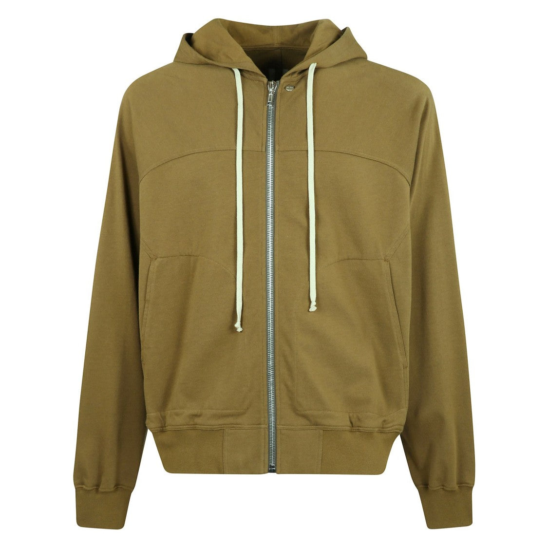 Rick Owens Relaxed-Fit Brown Windbreaker With Ribbed Details